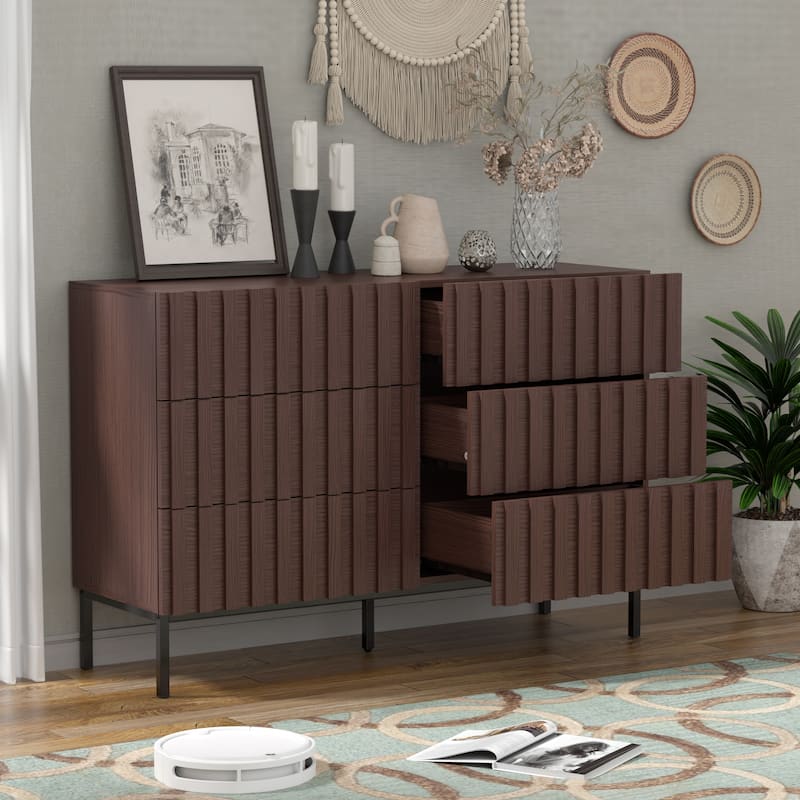 6 Drawers Chest Of Dresser Storage Tower Cabinet Bedroom Organizer