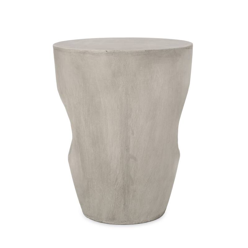 Sirius Indoor/Outdoor Contemporary Lightweight Concrete Accent Side Table by Christopher Knight Home