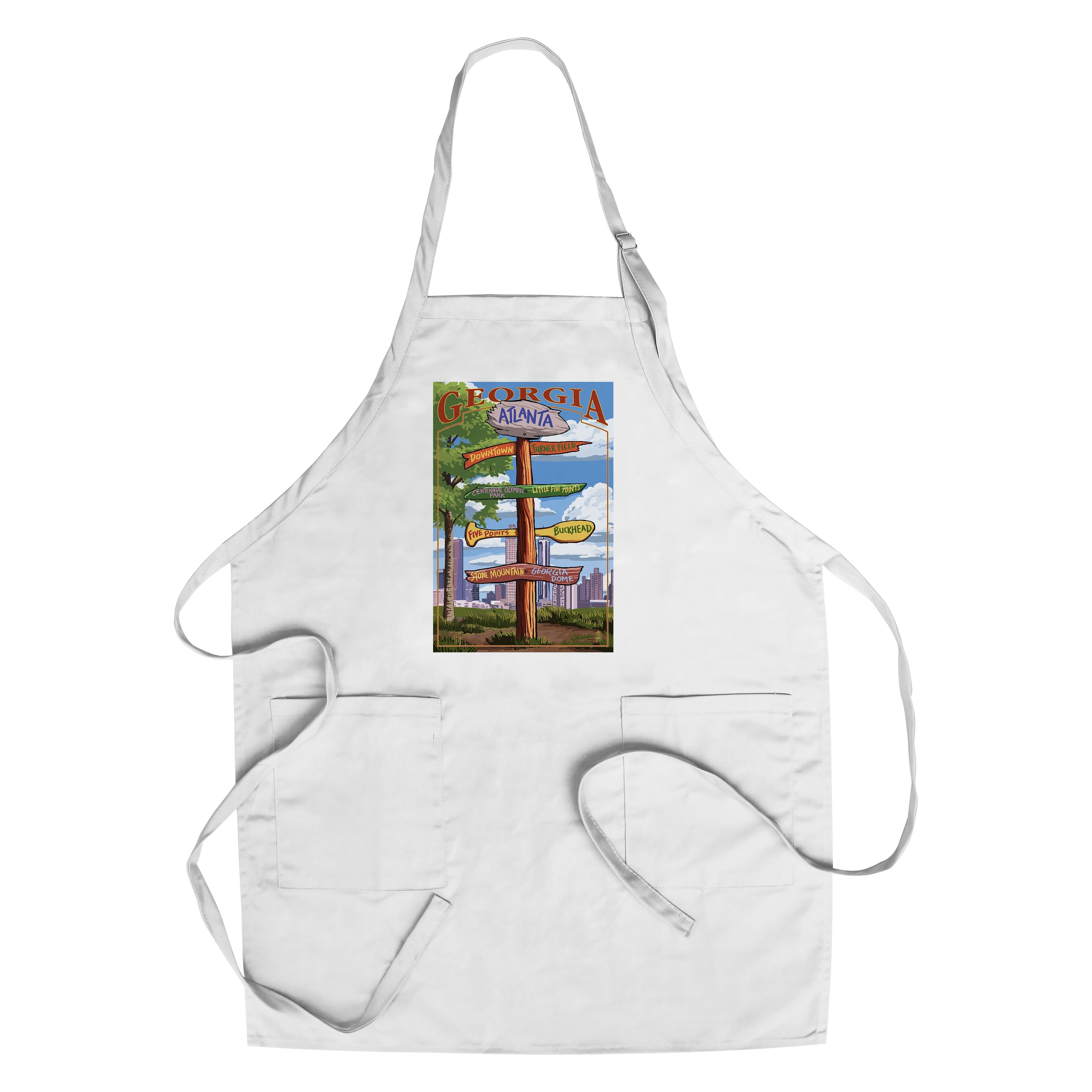 MT-Sports Store Team Logo Apron Chef Hat Set Adjustable Apron Chef Hat One Size