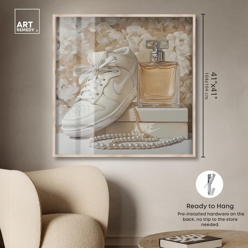 White Sneakers and Pearls Shadowbox by Art Remedy