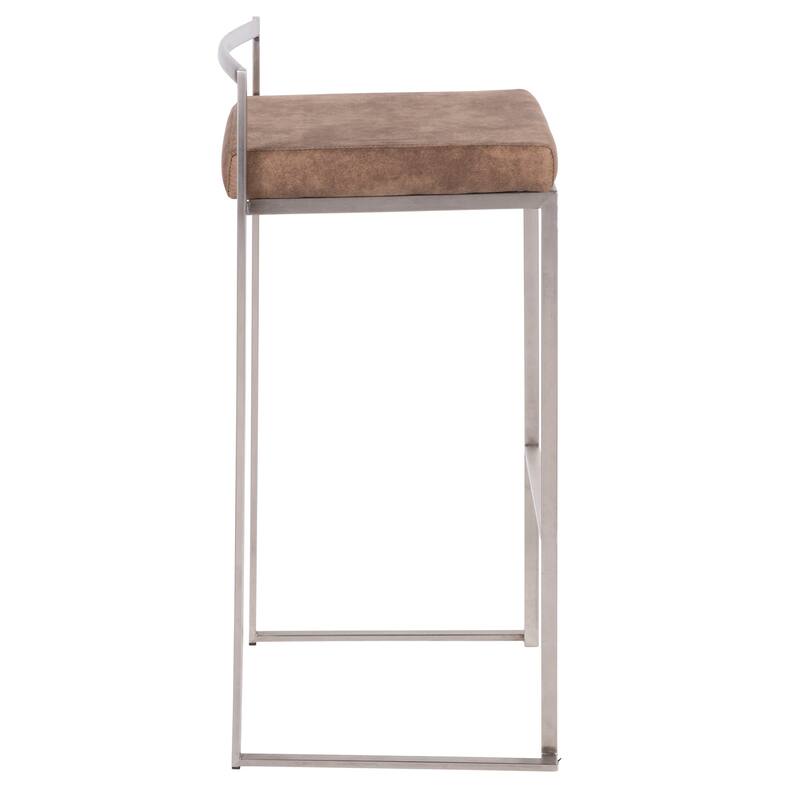 Silver Orchid Forrest Stainless Steel Stackable Fully Welded Bar Stool (Set of 3)