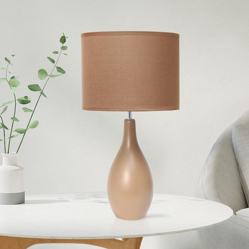 18.11" Standard Dewdrop TableLamp with Matching Fabric Shade