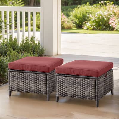 Pocassy Patio Ottomans Outdoor Footrest Multipurpose