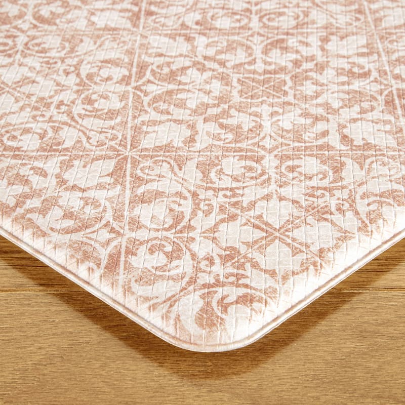 TOWN & COUNTRY BASICS Vintage Medallion Anti Fatigue Kitchen Mat Non-Slip Backing