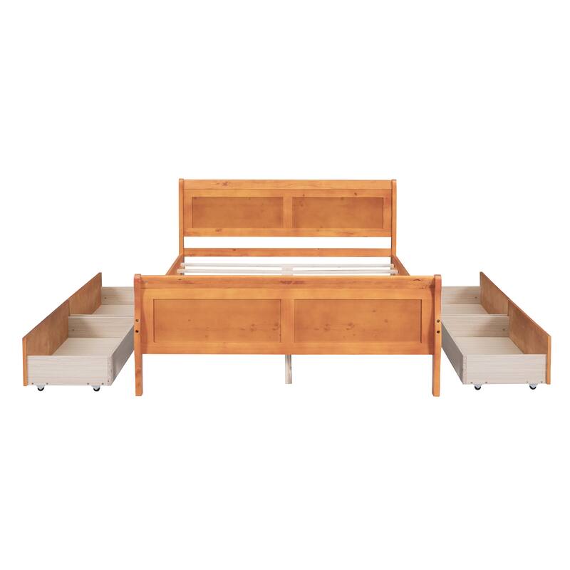 Full Size Wood Platform Bed
