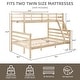 preview thumbnail 5 of 41, Twin Over Full Bunk Bed,Solid Wood Frame,High Guardrail,Safe for Kids
