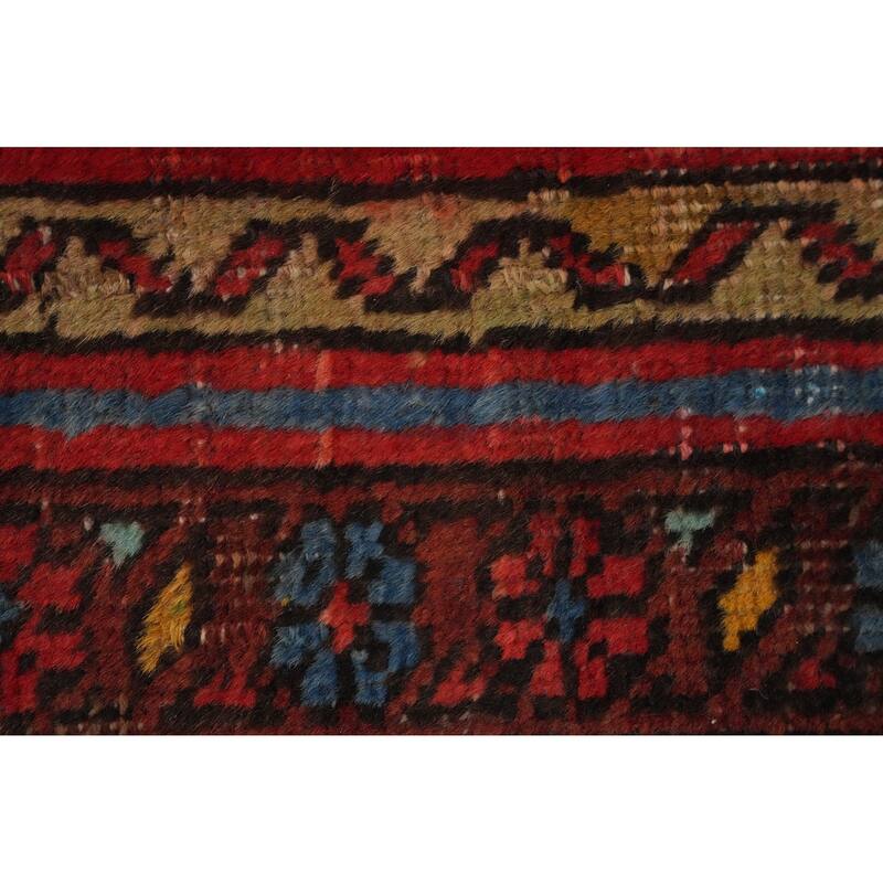 Hand Knotted Oriental 100% Wool Carpet Traditional Medallion Red Heriz Area Rug - 5' 4'' X 3' 8''