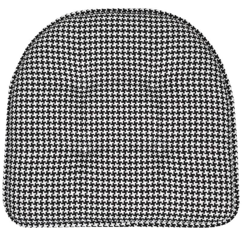 Sweet Home Collection Houndstooth Stitch U-Shaped Memory Foam Chair Cushions 17" x 16"