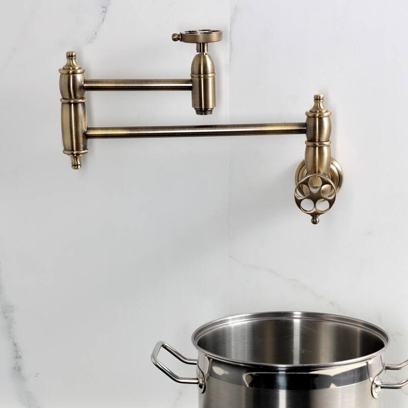 Wendell Two-Handle 1-Hole Wall Mount Pot Filler Faucet