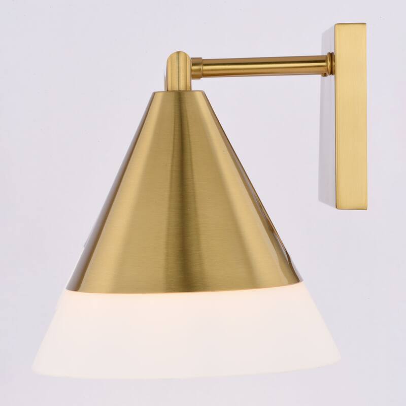 Winthrop 3-Light 25.25 in. Modern Bathroom Vanity Lighting Fixture, Glass Shade, Dimmable, LED Compatible, Wall Mount