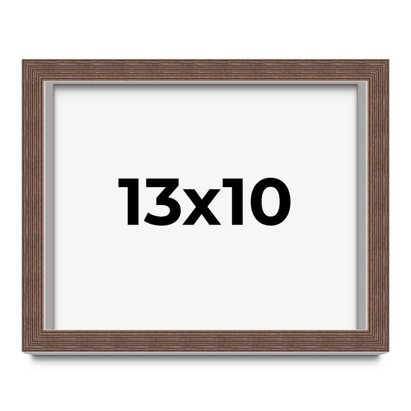 13x10 Shadow Box Frame Brown | 1.125 inches Deep Real Wood Rustic