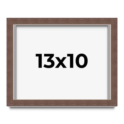 13x10 Shadow Box Frame Brown | 1.125 inches Deep Real Wood Rustic