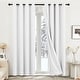 preview thumbnail 9 of 28, Deconovo Blackout Living Room Curtains Faux Linen Drapes 2 Panels W52 x L108 - Greyish White