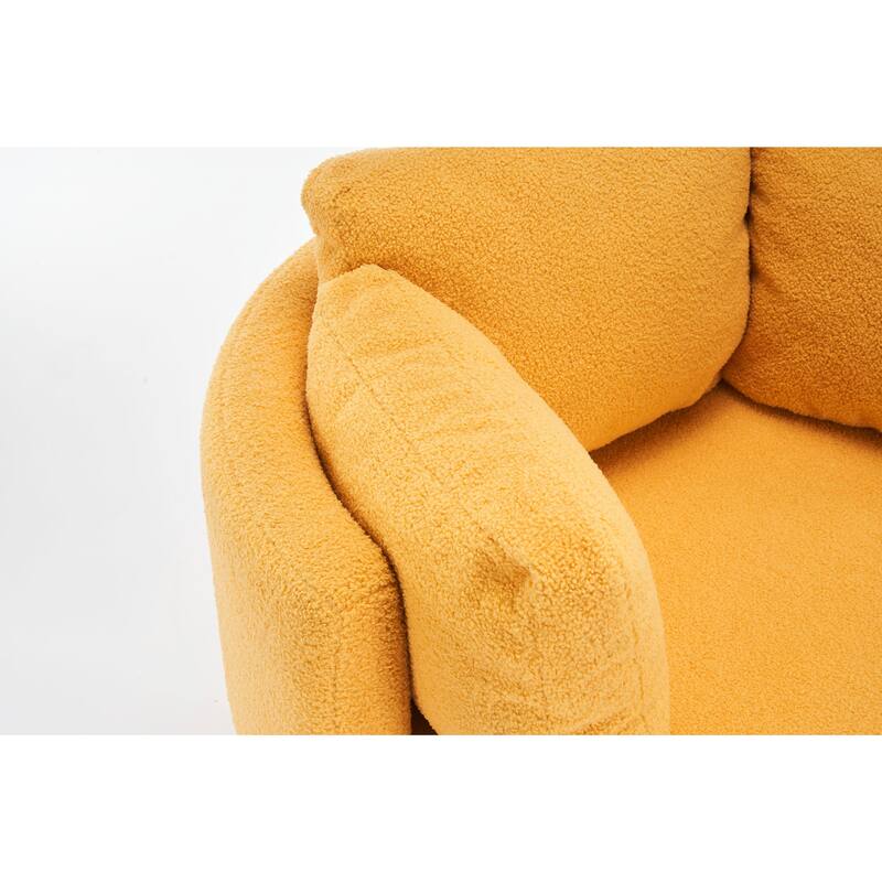 360° Swivel Chair with Storage and Throw Pillows