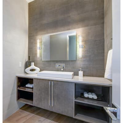 Varvara - 2-Light Bath/Vanity Light - Groved Clear Glass Shade