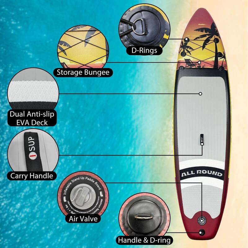 Inflatable Stand Up Paddle Board with Sup Accessories, 10'6'' Inflatable Paddle Boards