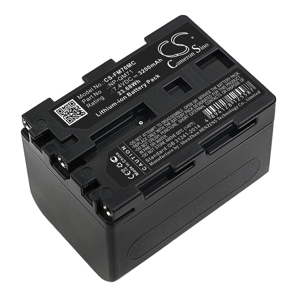 Battery for Sony CCD-TRV108 CCD-TRV308 TRV608 NP-FM70 NP-FM71 NP-QM70 NP-QM71 - Dark Grey