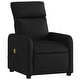 preview thumbnail 3 of 9, vidaXL Massage Recliner Chair Black Faux leather Single