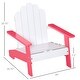 preview thumbnail 15 of 30, Outsunny Kids Pine Wood Adirondack Lounger Chair with Slat Style Backrest and Wide Seat for Age 1-4 - 20" x 19.75" x 20.75"