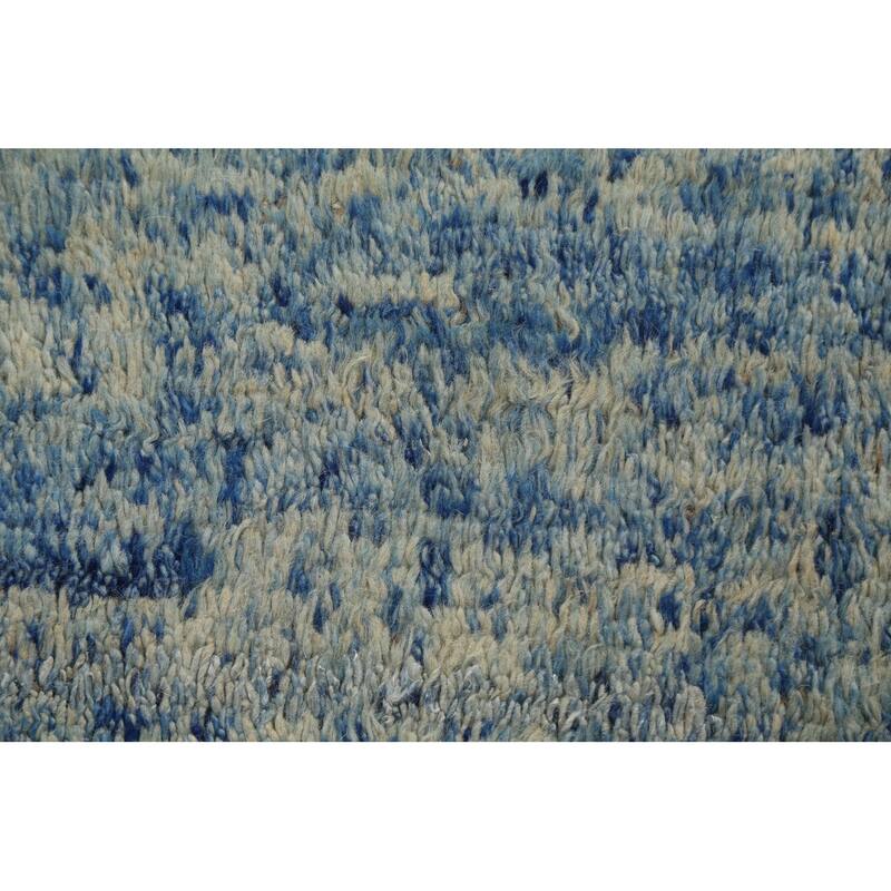 Geometric Tribal Moroccan Area Rug Wool Hand-knotted Oriental Carpet - 9'1" x 12'10"