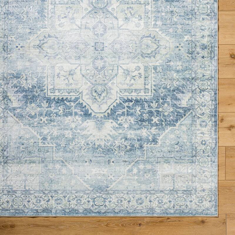 Livabliss Traditional Lavable Medallion Washable Area Rug