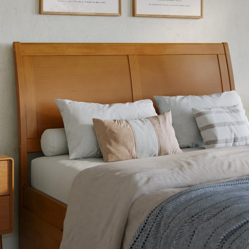 Portland Solid Wood Foundation Bed with Matching Footboard