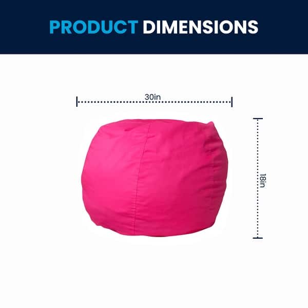 dimension image slide 16 of 22, Small Refillable Bean Bag Chair for Kids and Teens
