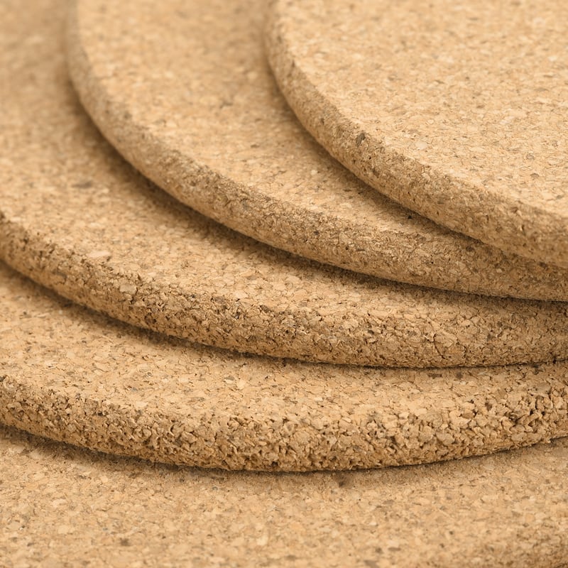 Round Coasters 5mm Thick Cork Cup Mat Pad Round Edge