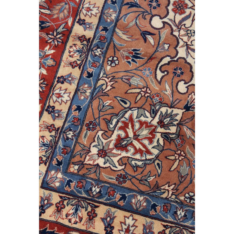 EXQUISITE RUGS ONE-OF-A-KIND Super Fine Isfahan Hand Knotted Red Rug - 8'5"x10'2"