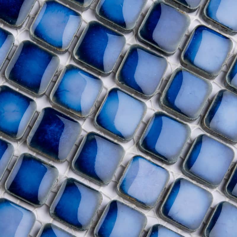 Merola Tile Hudson Diamond Sapphire 12-1/4" x 12-3/8" Porcelain Floor and Wall Tile