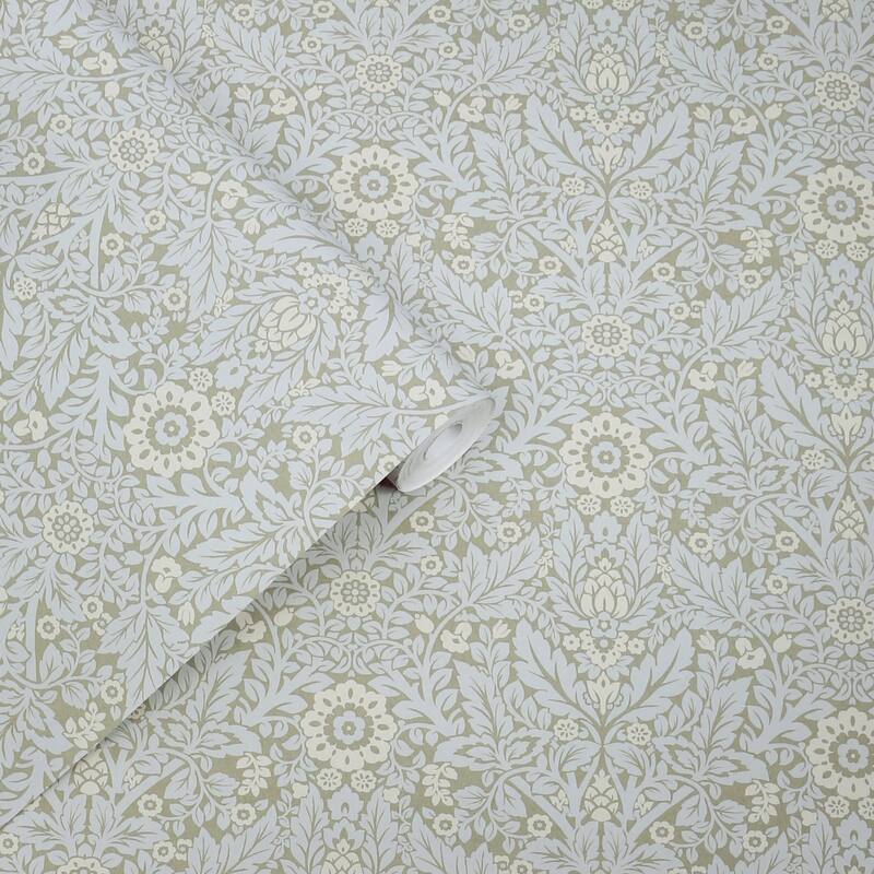Laura Ashley Delamore Stone Grey Wallpaper