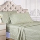 preview thumbnail 8 of 26, Superior Italian Paisley Cotton Blend 600 Thread Count Bed Sheet Set California King - Sage