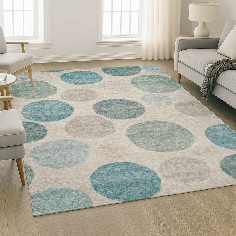 Premium Washable Super Soft Modern Bubbles Mayfield Rug