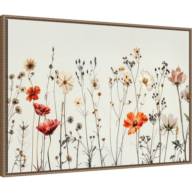 Botanical Manuscripts by Lazar studio Framed Canvas Wall Art Print