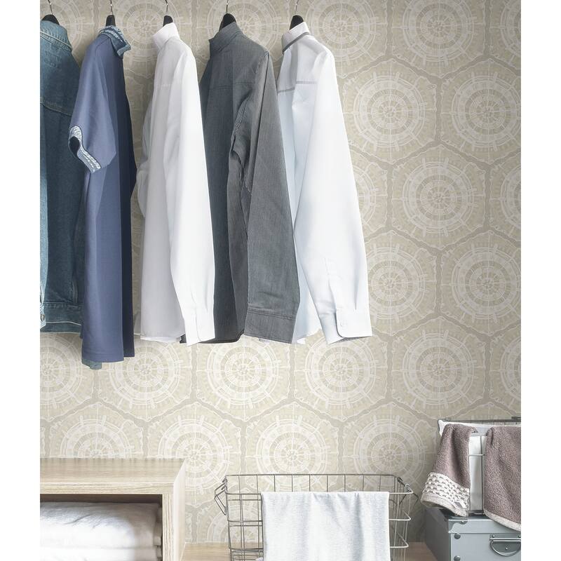 LiLi WhittWhitt Cream Harmony Peel & Stick Wallpaper