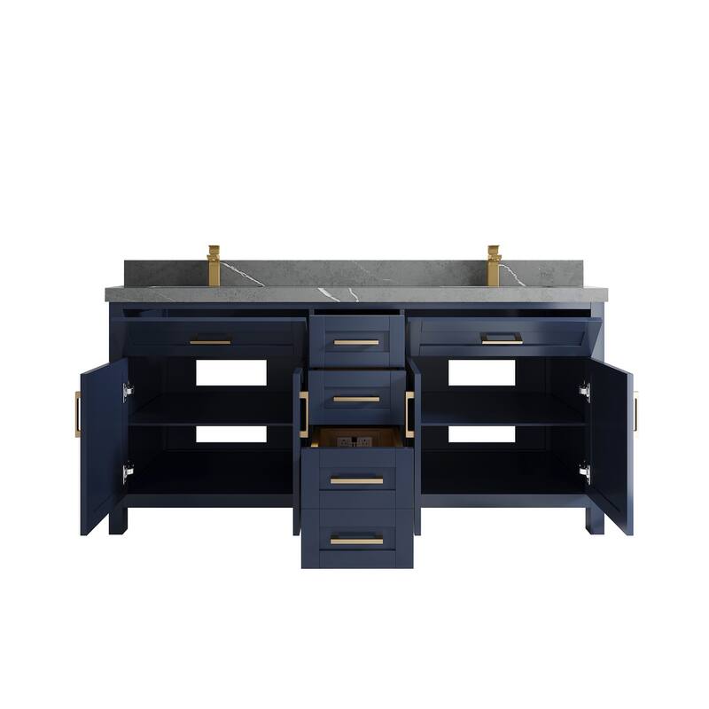 Willow Collections 72 in. W x 22 in. D Double Sink Bathroom Vanity with Countertop