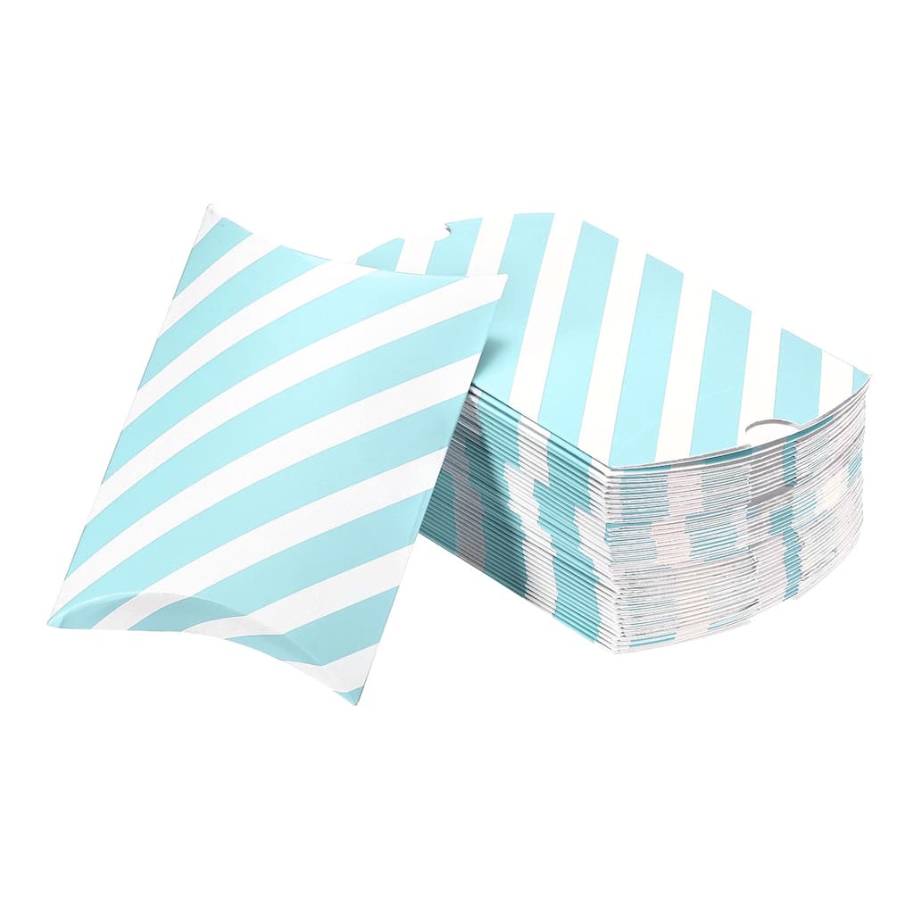 Pillow Boxes, 40Pcs Wedding Gift Boxes 5.5 x 3.9 Inch for Wedding Blue