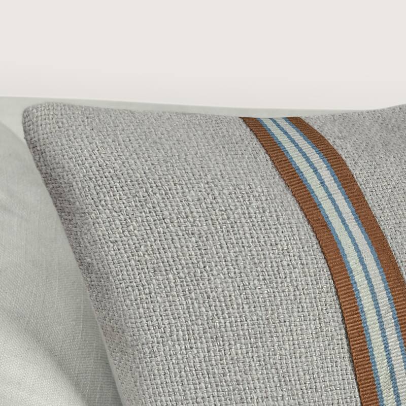 Villa by Classic Home Eddie 24" Green Cotton Linen Blend Throw Pillow