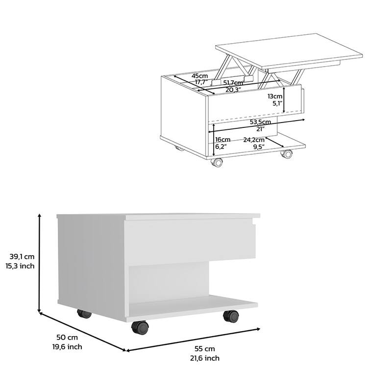 Living Room Storage Table With Pulley