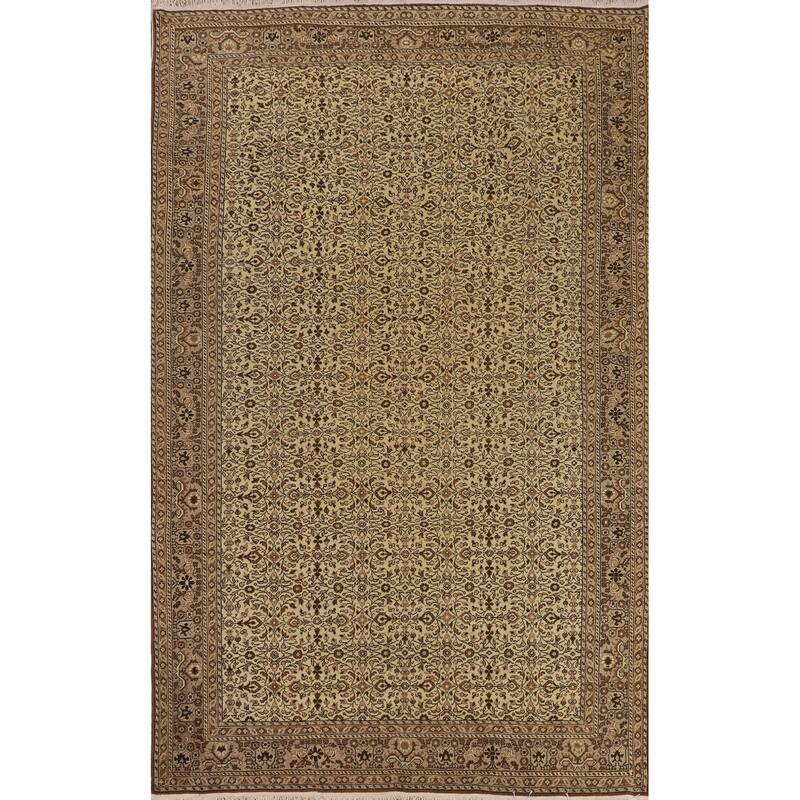 All-Over Anatolian Turkish Vintage Area Rug Hand-Knotted Wool Carpet - 6'7" X 9'10"