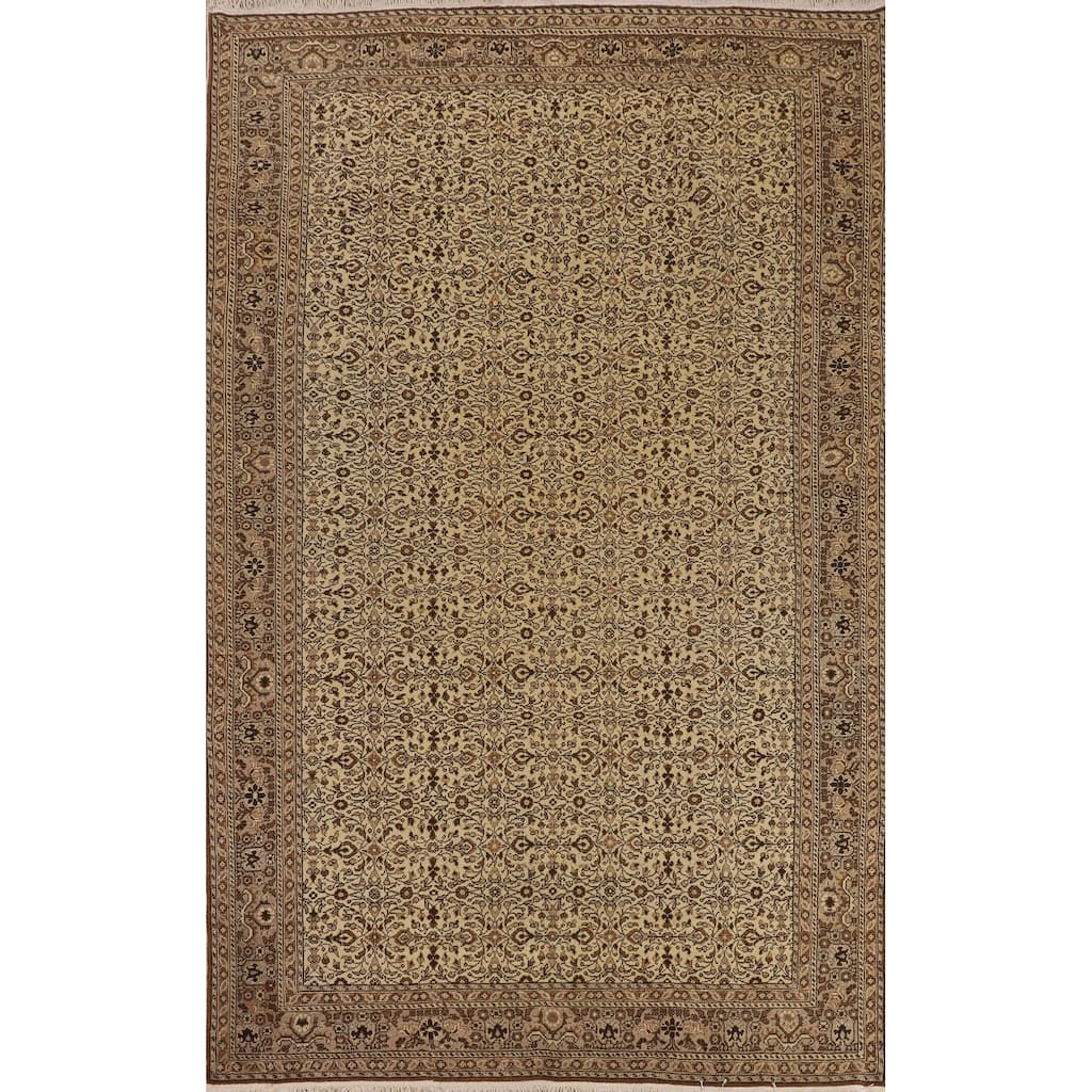 All-Over Anatolian Turkish Vintage Area Rug Hand-Knotted Wool Carpet - 6'7" X 9'10"