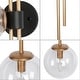 preview thumbnail 24 of 44, Bola Modern Gold 3-Light Chandelier Orb Glass Vanity Lights Wall Sconces