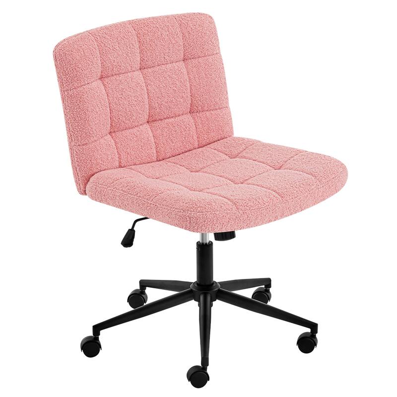 Home Office Desk Chair Armless Office Desk Chair with Cashmere Lumbar Support Adjustable Height, for Home Office Study Room
