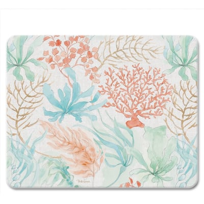 Coastal Seaside Decorative 3mm Heat Tolerant Tempered Glass Cutting Board 10" x 8" Manufactured in the USA Dishwasher Safe