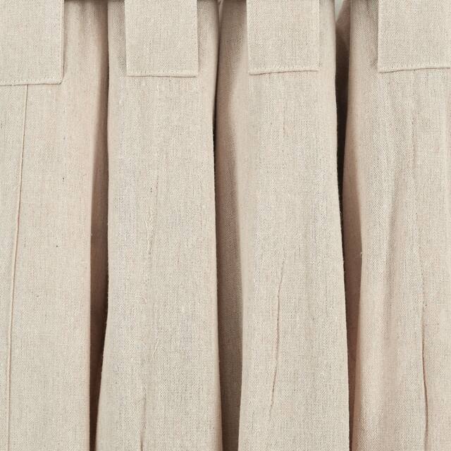 Lush Decor Ruched Waterfall Linen Window Curtain Single Panel - 84" x 52"
