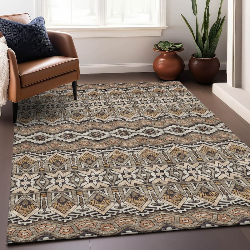 Premium Washable Super Soft Moroccan Global Mayfield Rug - Taupe - 2'6" x 3'10"
