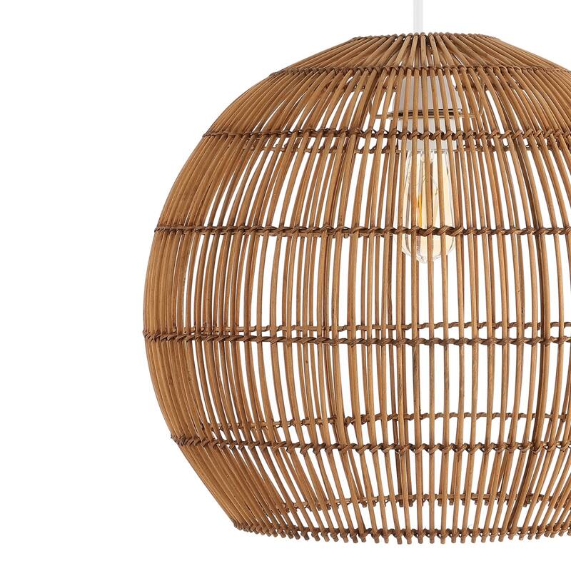 Lucas 1-Light Farmhouse Coastal 180" Cord Plug-In or Hardwired LED Pendant, by JONATHAN Y