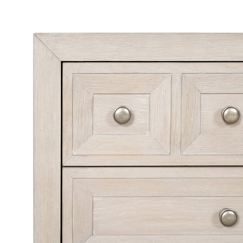 Furniture of America Durem Modern Classic 6-Piece Solid Wood Panel Bedroom Set with 3-Drawer Nightstand