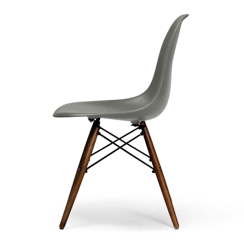 Paris-2 Side Chairs with Walnut Legs (Set of 2)