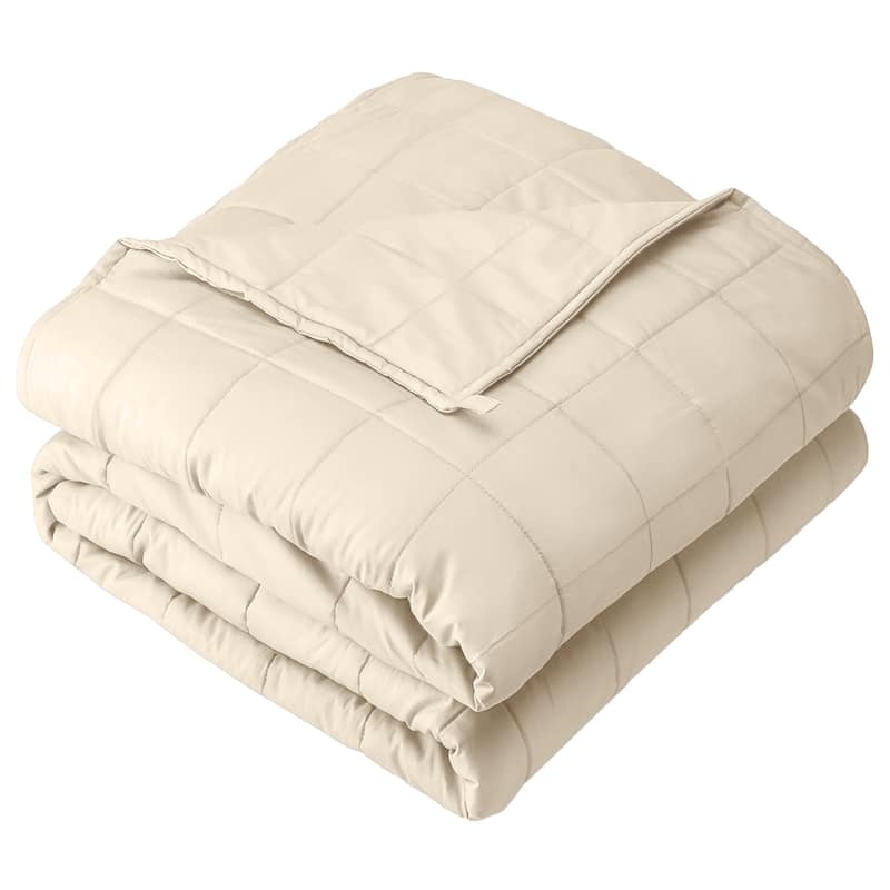 Bare Home Weighted Sensory Blanket - 48"x72" - 12lbs - Cotton Sand